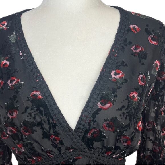 Wayf Sheer Black Burnout Dress. Victorian Steampunk! Size M. Great Condition!! - Picture 2 of 14